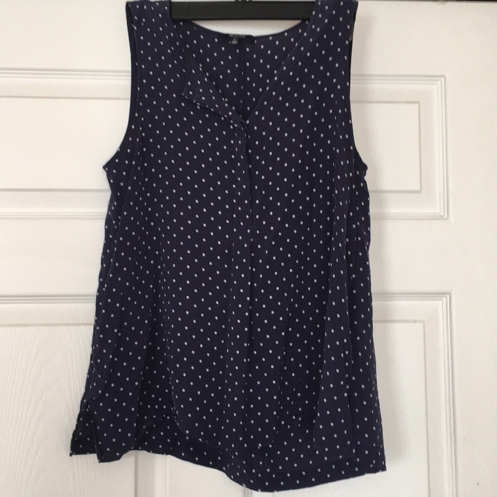 Madewell navy sleeveless blouse